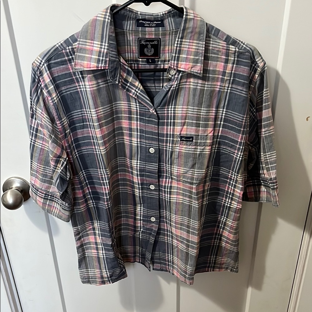 French Plaid Blouse